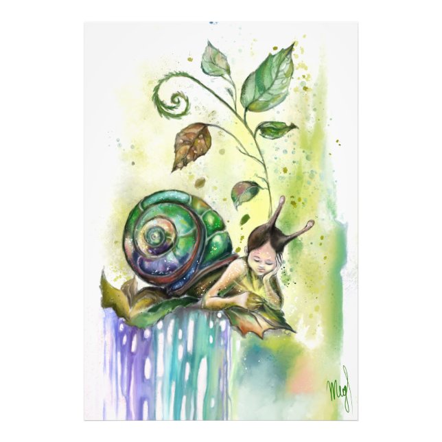 Cute Snail Art Poster (Front)