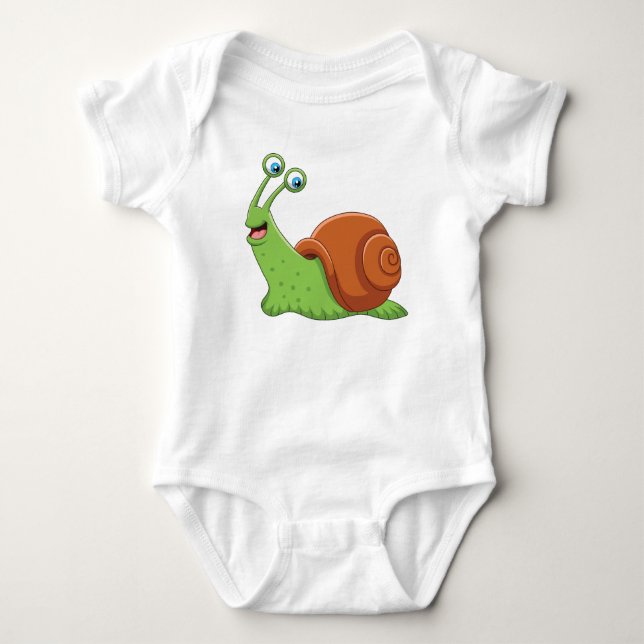 Cute Snail Baby Bodysuit (Front)