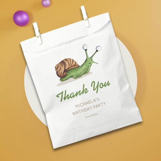 Cute Snail Birthday Favour Bags (Creator Uploaded)