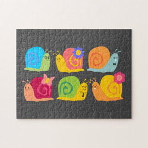 Cute snail children's design jigsaw puzzle