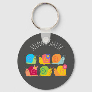 Cute snail children's design key ring