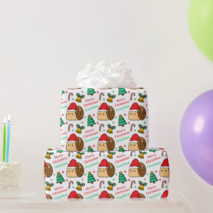Cute Snail Christmas Tree Holidays Wrapping Paper