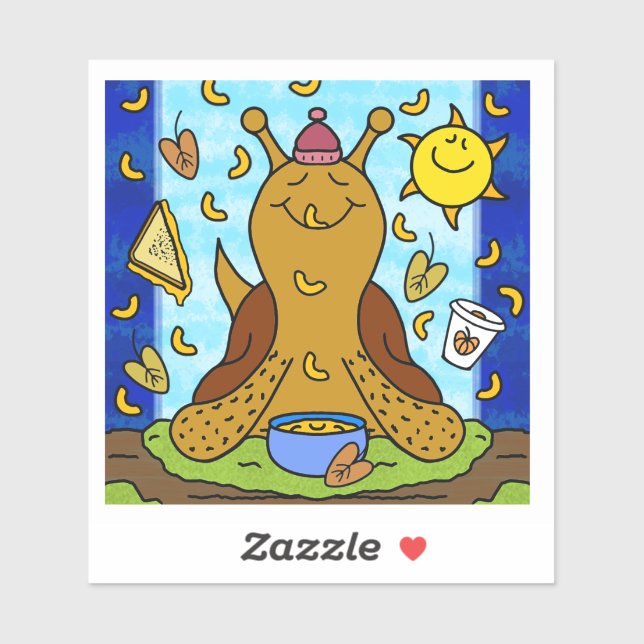 Cute Snail Comfort Food Happy Fall Equinox  (Sheet)