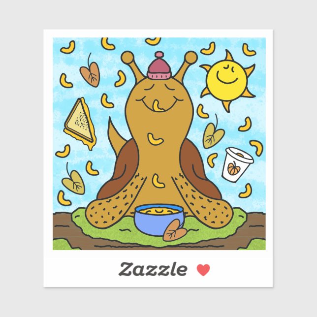 Cute Snail Comfort Food Happy Fall Vinyl (Sheet)