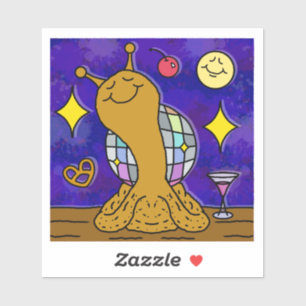 Cute Snail Disco Ball Happy New Year Vinyl