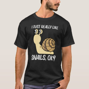 Cute Snail For Men Women Land Sea Freshwater Snail T-Shirt