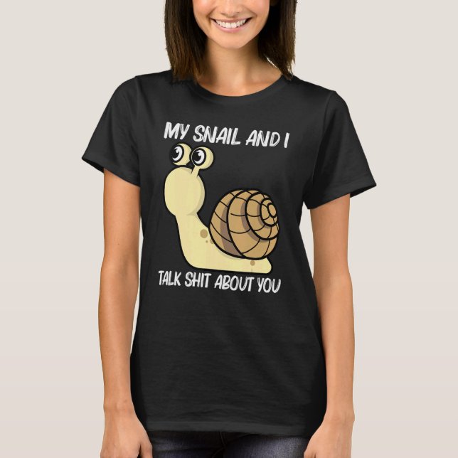 Cute Snail For Men Women Land Sea Freshwater Snail T-Shirt (Front)