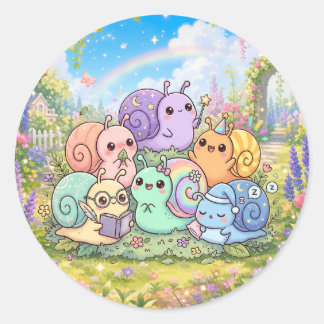 Cute Snail Friends Sticker