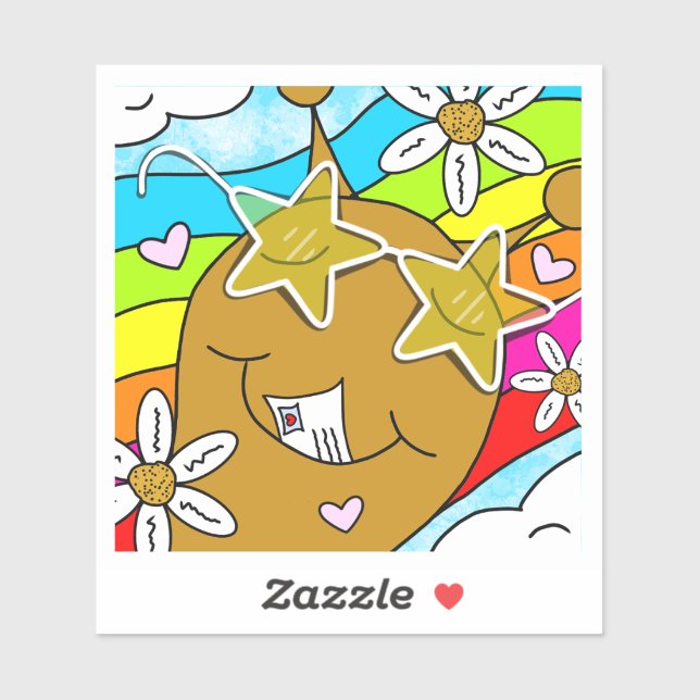 Cute Snail Groovy Summer Mail Vinyl (Sheet)