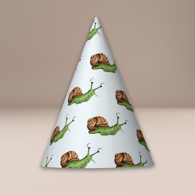 Cute Snail Kids Birthday Party Hat (Creator Uploaded)