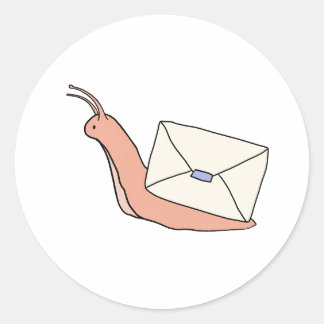 Cute snail mail Snail with Envelope Shell sticker
