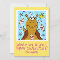 Cute Snail Nurse Get Well Soon 