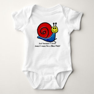 Cute Snail (Personalised Organic Infant One-Piece) Baby Bodysuit