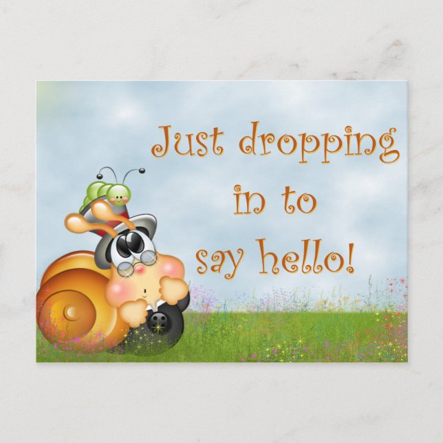 Cute Snail Postcard (Front)