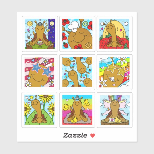 Cute Snail Summer 2025 Tiny Art Series (Sheet)