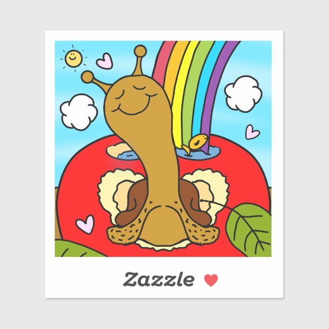 Cute Snail Teacher Appreciation Vinyl Sticker (Sheet)