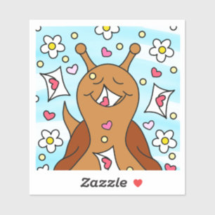 Cute Snail Valentines Day   Vinyl