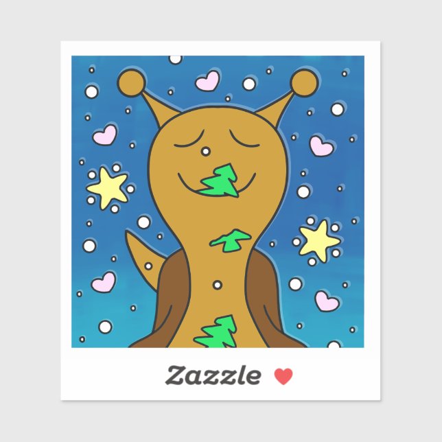 Cute Snail With Christmas Cookie | Vinyl  (Sheet)