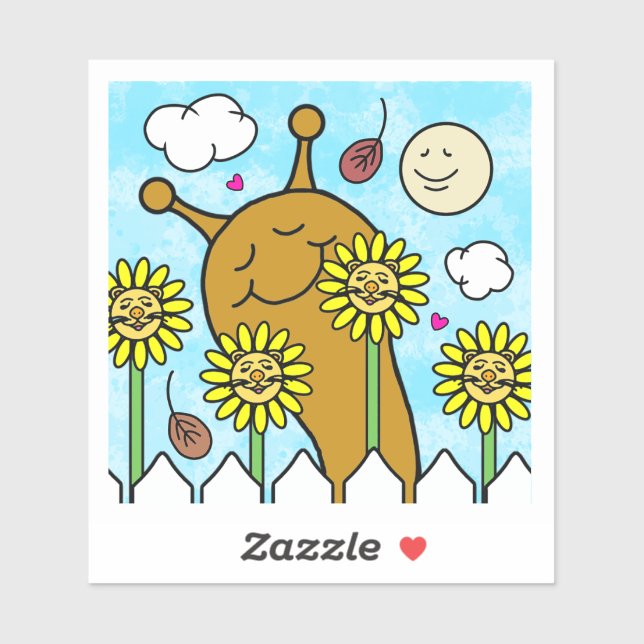 Cute Snail With Dandelion Friends Fall Vinyl (Sheet)