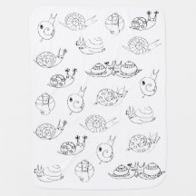 Cute snails baby blanket - baby and nursery decor