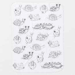 Cute snails baby blanket - baby and nursery decor