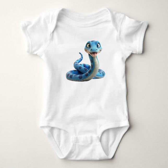 Cute Snake Baby Bodysuit (Front)