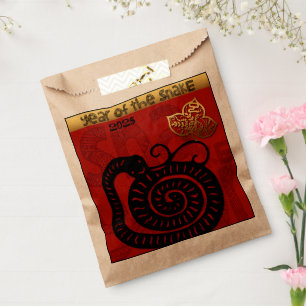Cute Snake Chinese Year 2025 Zodiac Birthday FB Favour Bags