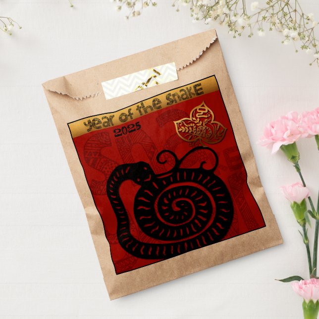 Cute Snake Chinese Year 2025 Zodiac Birthday FB Favour Bags (Sealed)