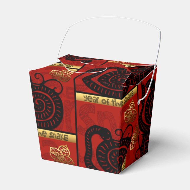 Cute Snake Chinese Year 2025 Zodiac Birthday TOFB Favour Box (Front Side)