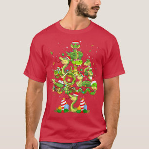 Cute snake christmas tree  T-Shirt