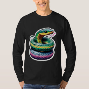 Cute Snake Illustration Long Sleeve T-Shirt