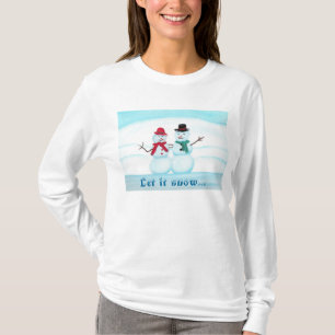 Cute Snow Couple, Let it snow, Christmas shirts