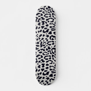 Cute Snow Leopard Animal Print Pattern Skateboard