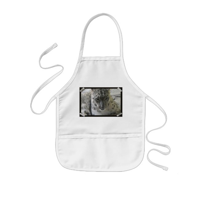 Cute Snow Leopard Children's Apron (Front)