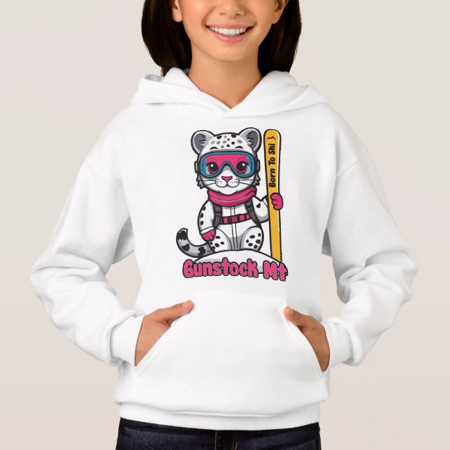 Cute Snow Leopard Skiing Gunstock Mountain (Front)