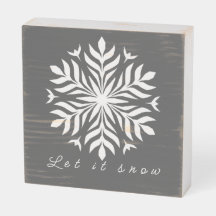 cute snow of flake on grey