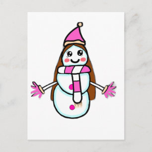 Cute Snow Woman – Assinet’s Vision of Fairness Ca Postcard