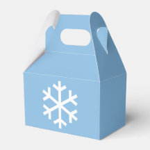 Cute Snowflake Christmas Blue Favour Box