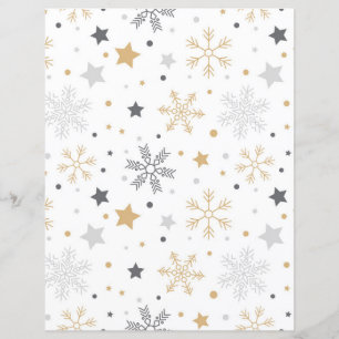 Cute Snowflake Christmas Scrapbook Paper