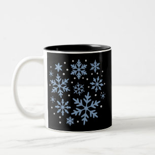 Cute Snowflake Christmas Winter Holiday Cozy Xmas  Two-Tone Coffee Mug