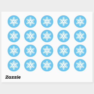 Cute Snowflake Classic Round Sticker