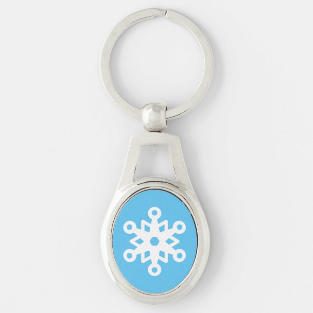 Cute Snowflake Key Ring (Front)