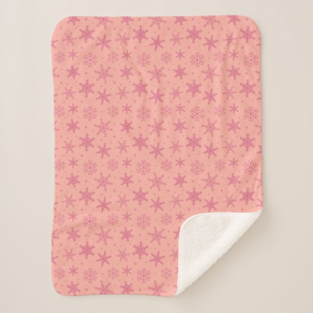 Cute snowflakes with dots blanket (Front)