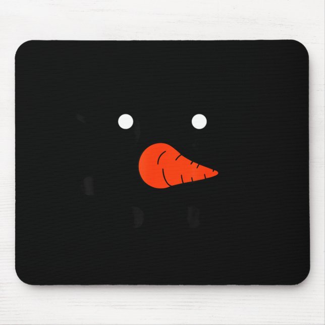 Cute Snowlady Snowman Face Christmas Matching Fami Mouse Mat (Front)
