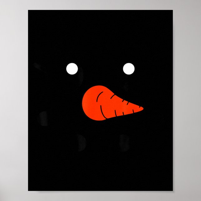 Cute Snowlady Snowman Face Christmas Matching Fami Poster (Front)