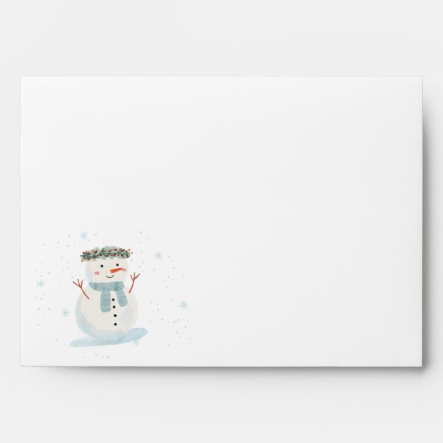 Cute Snowman Baby It's Cold Outside Baby Shower Envelope (Front)