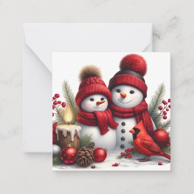 Cute Snowman Card (Front)