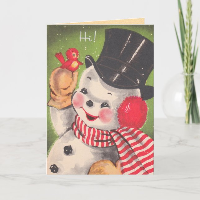 Cute Snowman Card (Front)