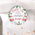Cute Snowman Christmas 2nd Birthday Thank You Classic Round Sticker<br><div class="desc">Spread gratitude and joy with our 'Cute Snowman Christmas 2nd Birthday Thank You Classic Round Stickers'. The perfect finishing touch to express your appreciation. Shop now and add a touch of sweetness to your thank-you favours!</div>