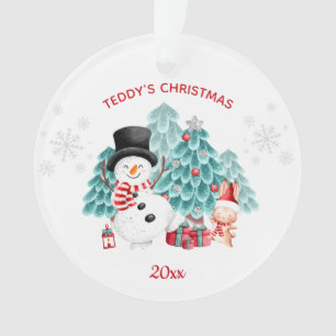 Cute Snowman Christmas Acrylic Ornament